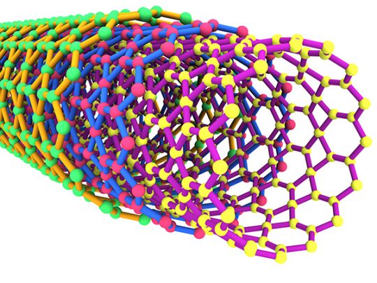 3D isolated nanotube rendering image